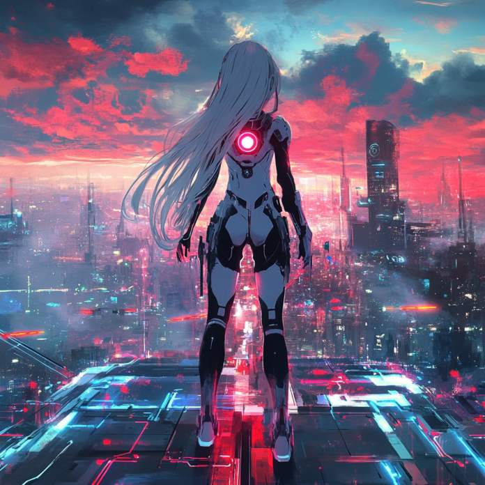 Visionary visual representing the future trends of anime character design