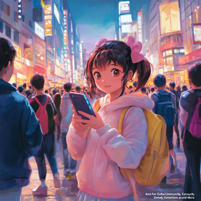 Exclusive innovation image for anime fan culture showcasing traditional and digital fan expressions.