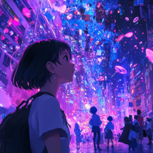 Intro image for anime fan culture showcasing vibrant community interactions.