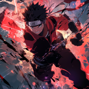 Exclusive illustration for anime fight analysis featuring dynamic battle scenes and artistic design.